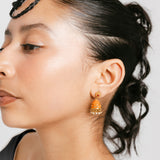 Orange Mini Jhumka Studs