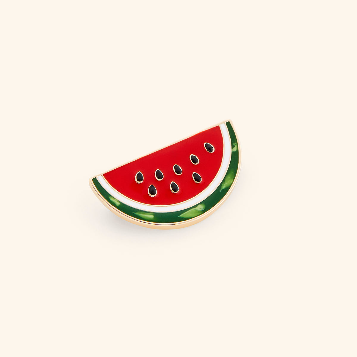 18k gold-plated watermelon pin set on a light background.