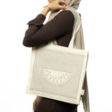Palestine Keffiyeh Watermelon Tote