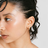 Pavé Chunky Huggie Hoops | 12mm