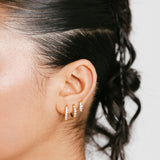 Pavé Chunky Huggie Hoops | 8mm
