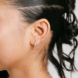 Pavé Huggie Hoops | 12mm