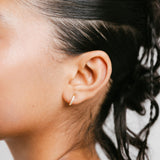 Pavé Huggie Hoops | 8mm