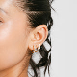 Pavé Huggie Hoops | 8mm