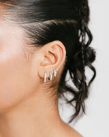 Pavé Chunky Huggie Hoops | 10mm