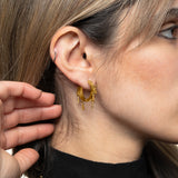 Raining Tatreez Hoop Earrings