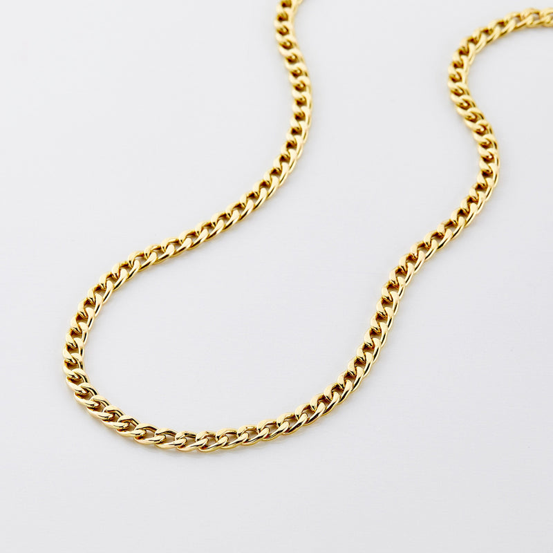 Cuban Chain Necklace - 18K Solid Gold - Nominal
