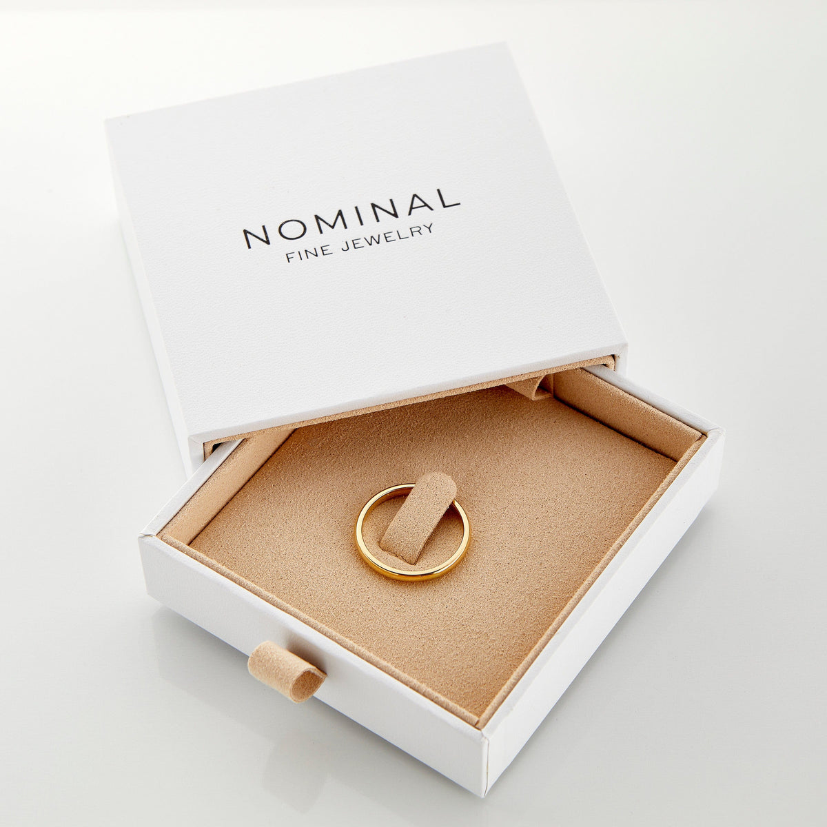 Thin Ring Band 18K Solid Gold Nominal