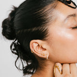 Pavé Crescent Studs