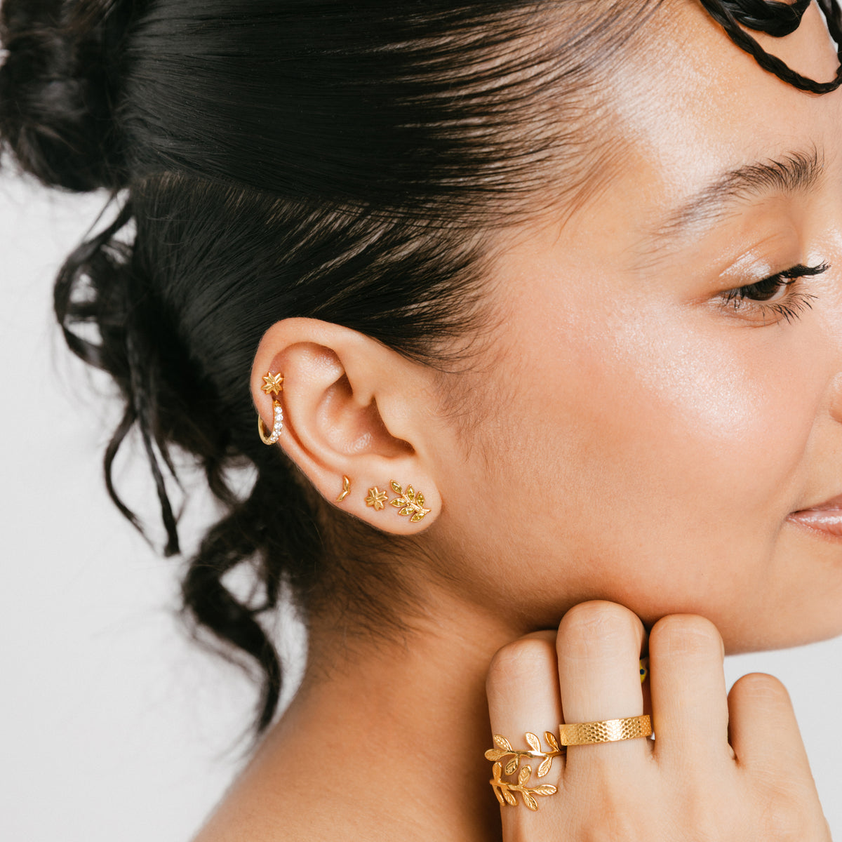 Palestinian Olive Branch Colored Studs