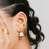 White Mini Jhumka Studs