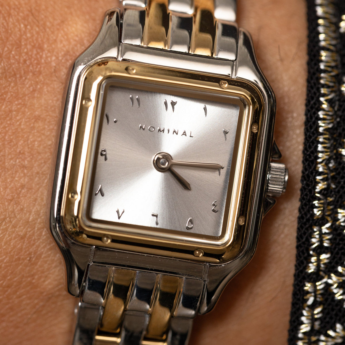 Close up photo of the face of the Sunrise watch.