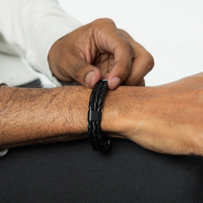 Triple Leather Bracelet | Men