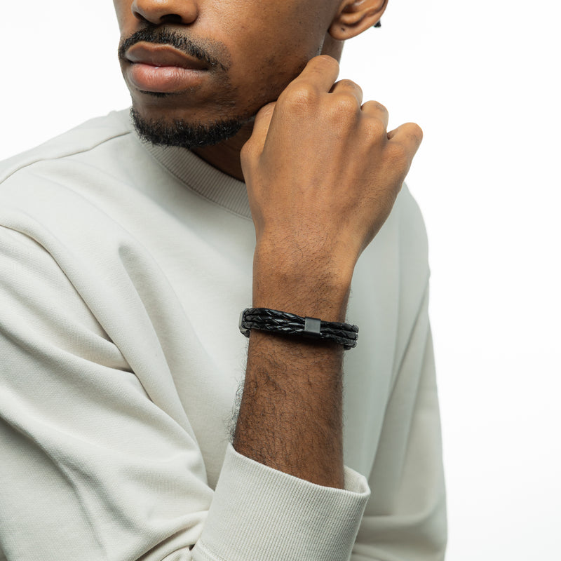 Triple Leather Bracelet | Men