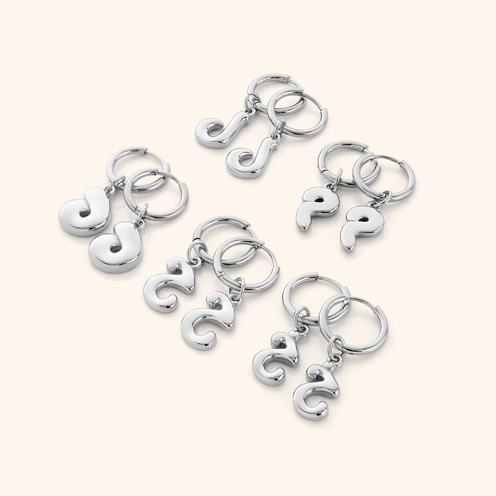 Arabic Bubble Letter Earrings - Nominal