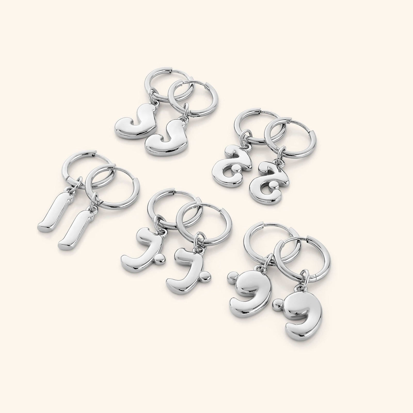 Arabic Bubble Letter Earrings - Nominal