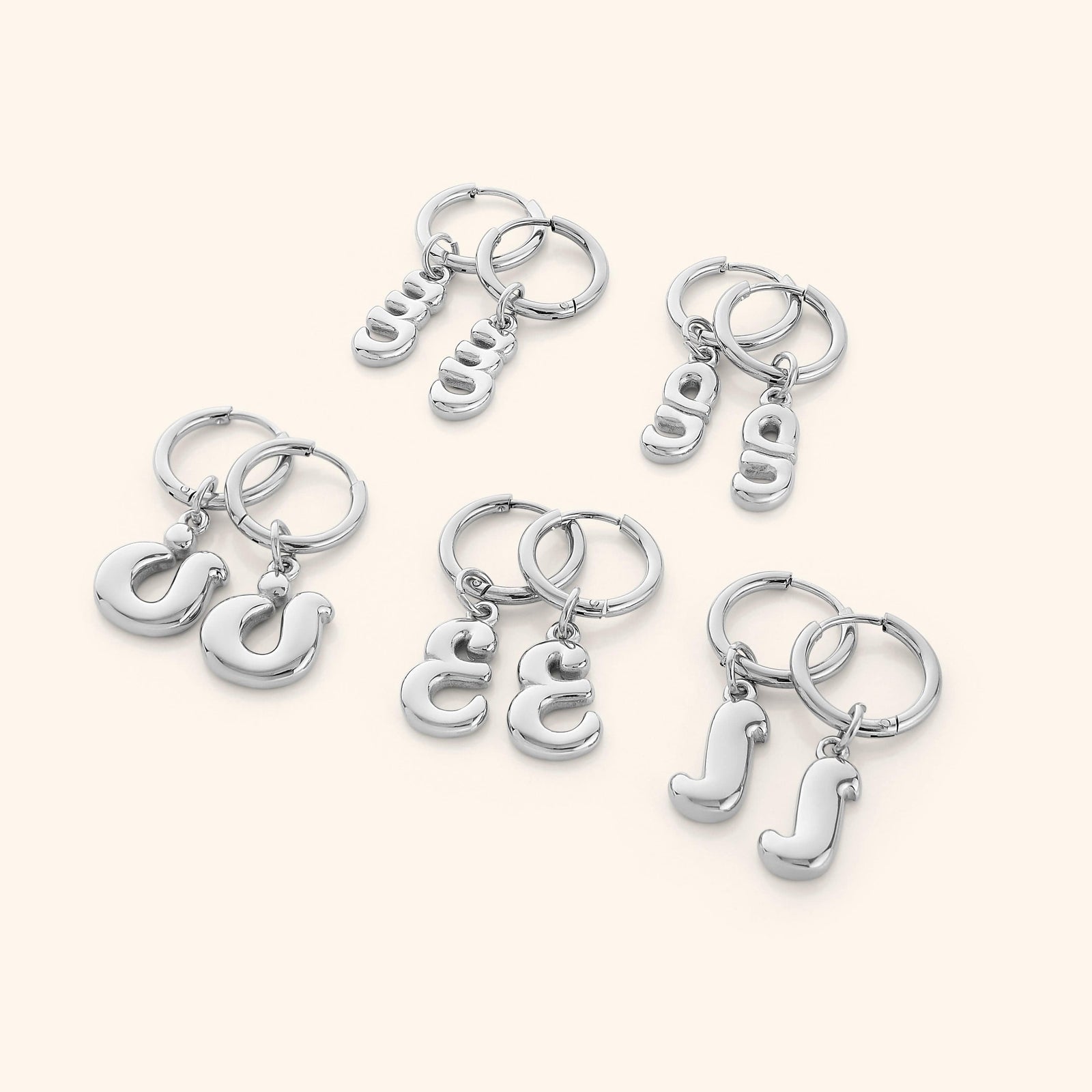 Arabic Bubble Letter Earrings - Nominal