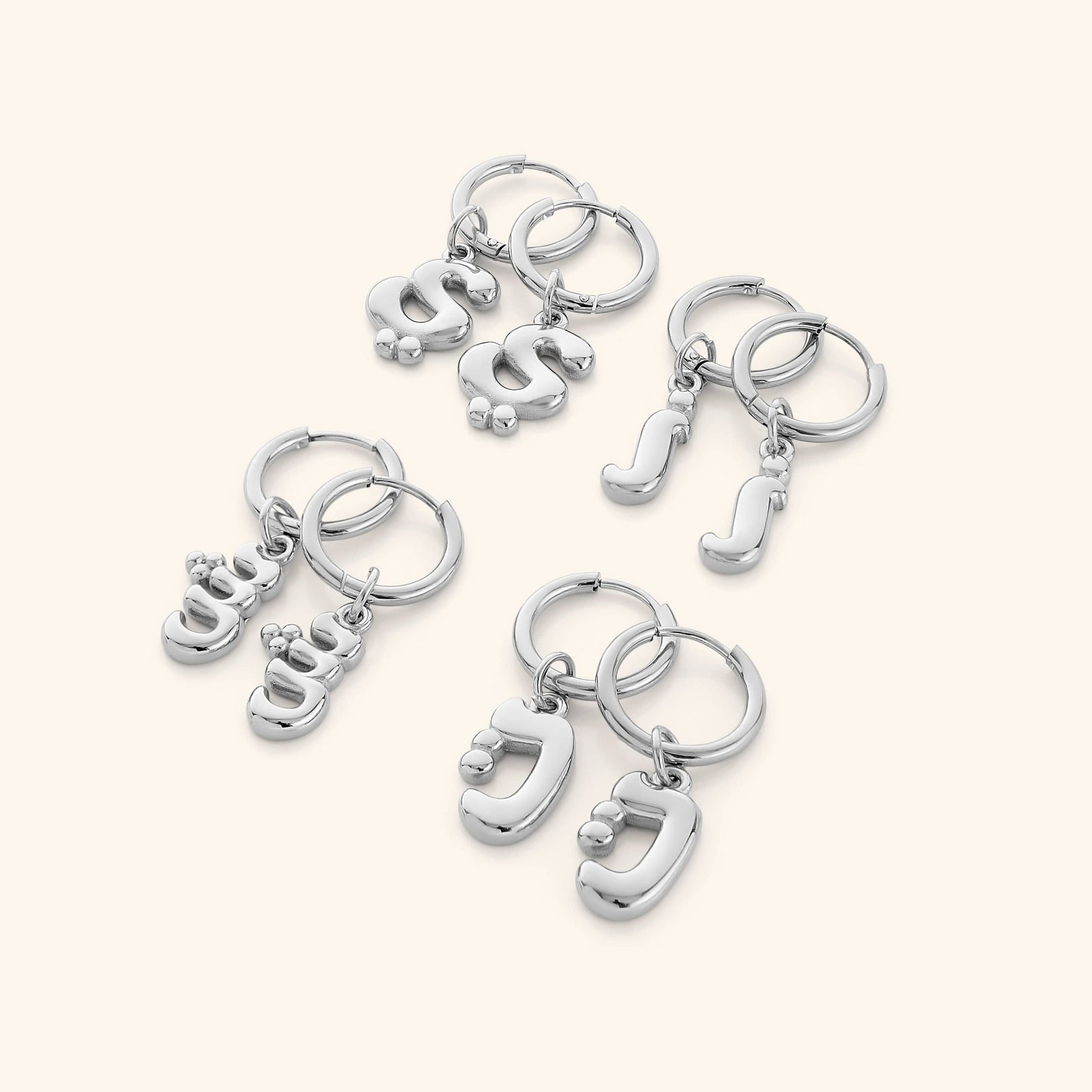 Arabic Bubble Letter Earrings - Nominal