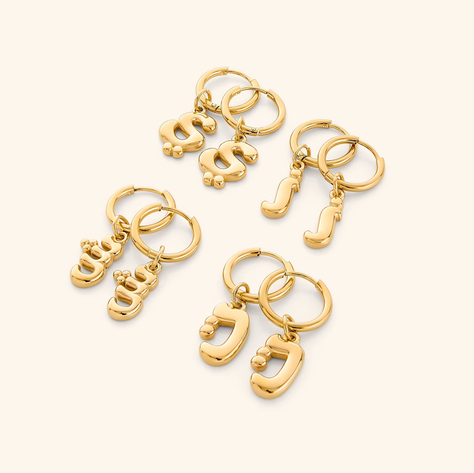 Arabic Bubble Letter Earrings - Nominal