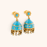 Blue Mini Jhumka Studs