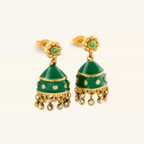 Green Mini Jhumka Studs