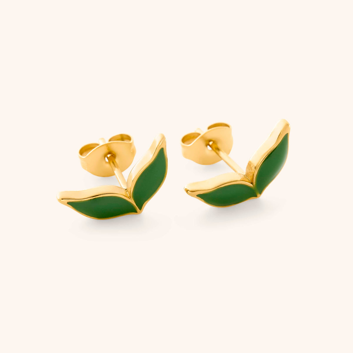 Keffiyeh Olive Branch Enamel Studs