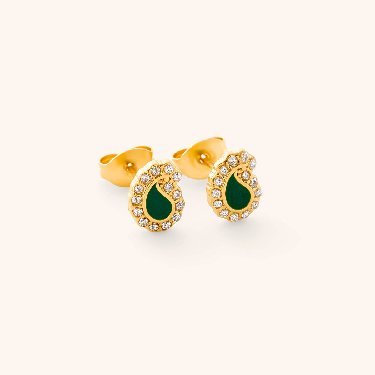 Paisley Enamel Studs