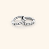 Pavé Chunky Huggie Hoops | 10mm