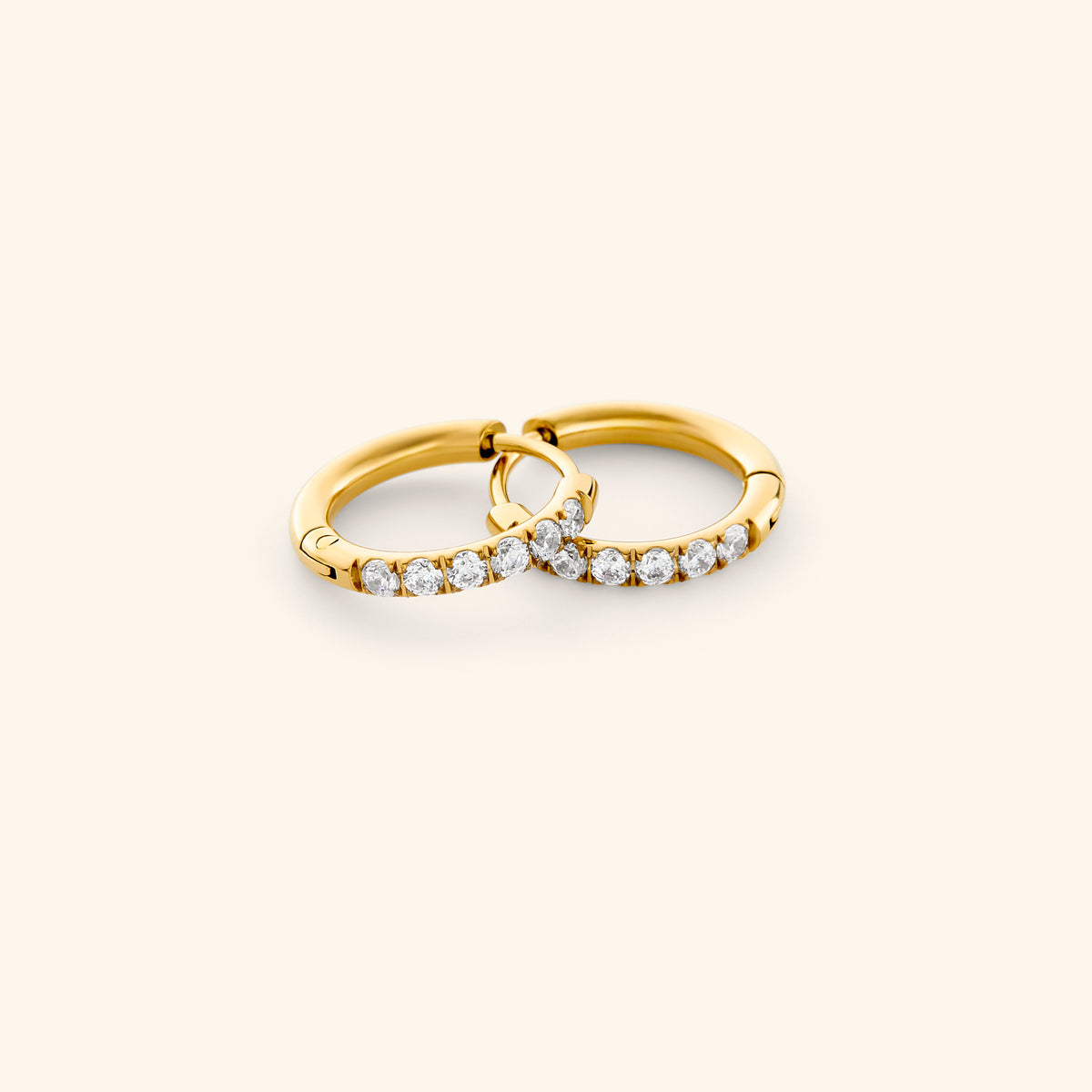 Pavé Huggie Hoops | 10mm