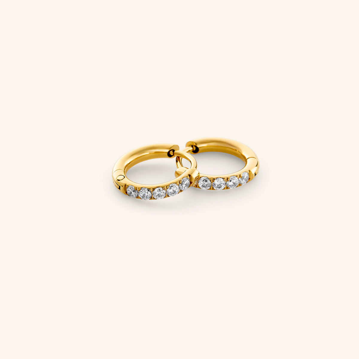 Pavé Huggie Hoops | 8mm