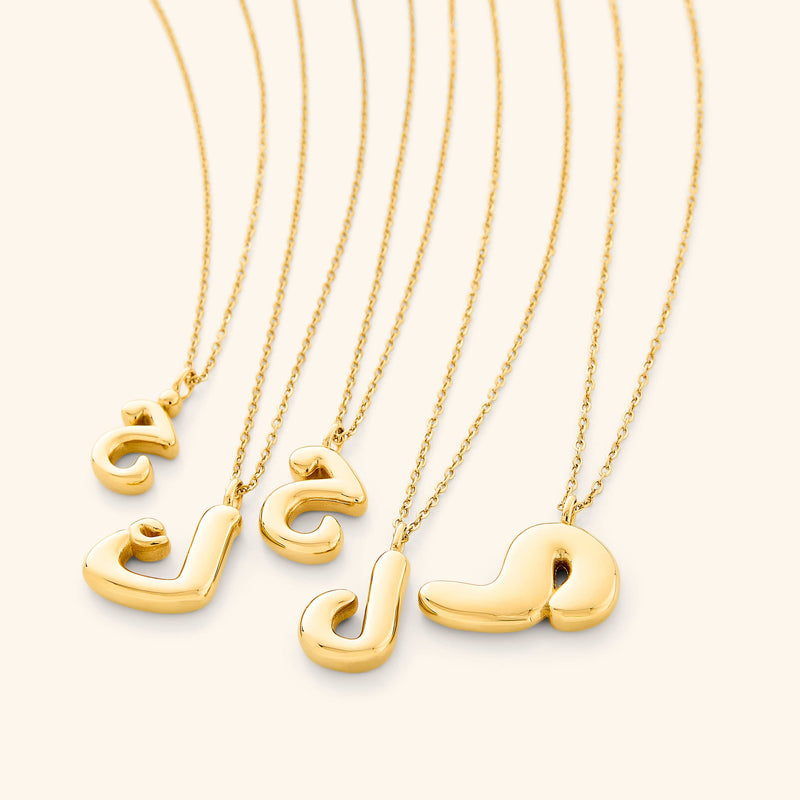 Arabic Bubble Letter Necklace