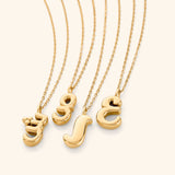 Arabic Bubble Letter Necklace