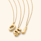 Arabic Bubble Letter Necklace