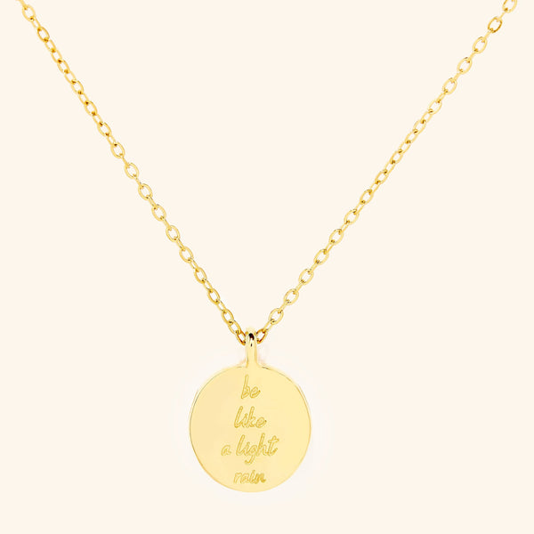 "Be Like a Light Rain" Affirmations Necklace - Nominal