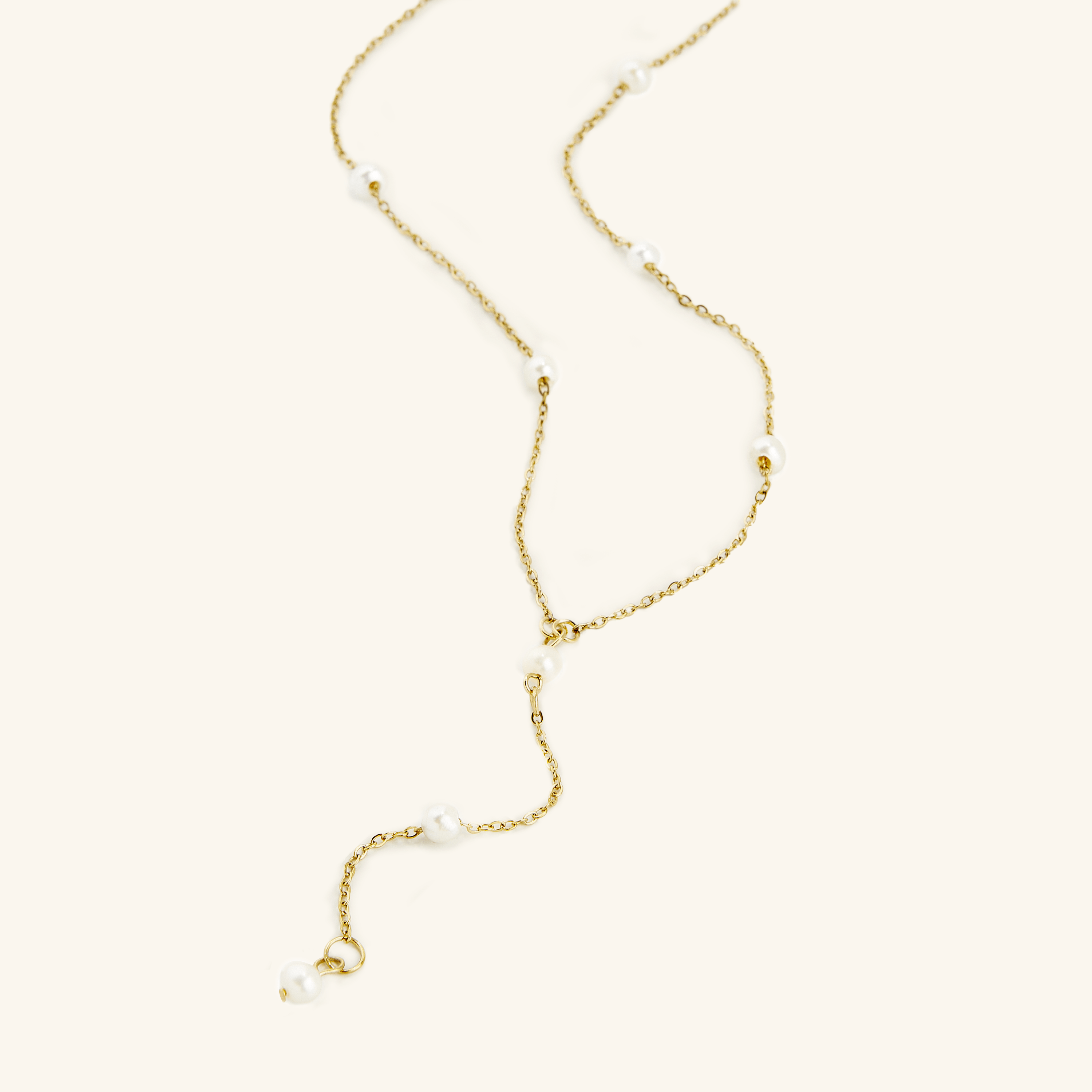 Dotted Pearl Lariat Necklace - Nominal