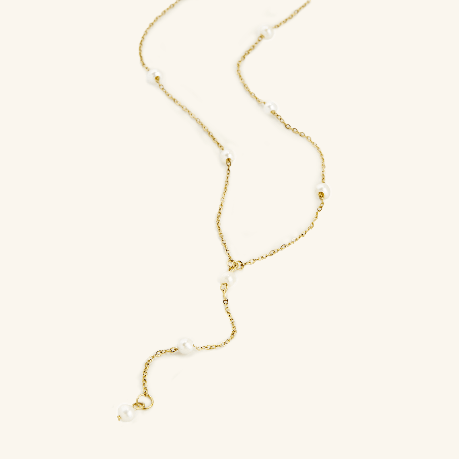 Dotted Pearl Lariat Necklace - Nominal