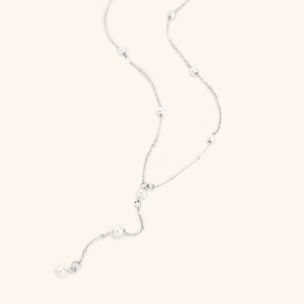 Dotted Pearl Lariat Necklace - Nominal