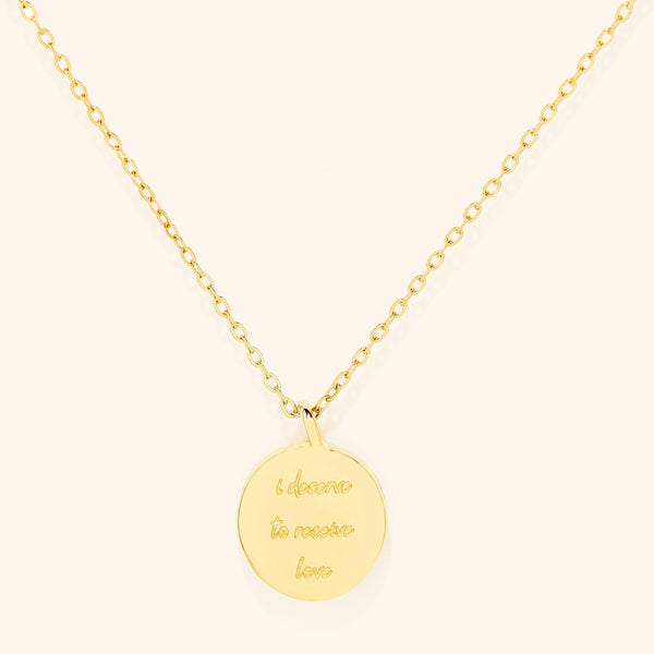 "I Deserve to Receive Love" Affirmations Necklace - Nominal