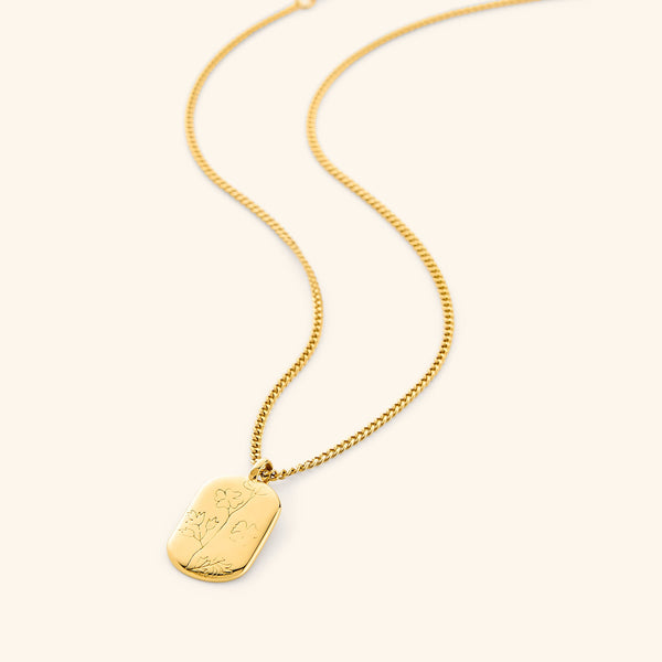 Palestine Poppy Stamp Necklace Women Nominal