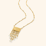 Raining Pearls Keffiyeh Necklace