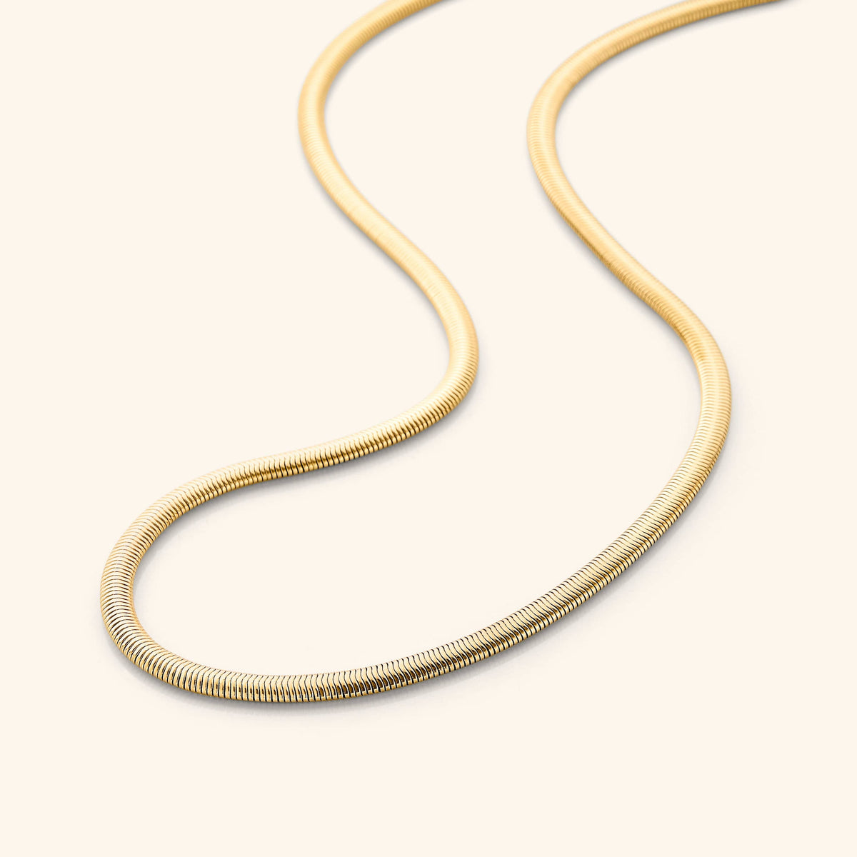 18 Inch Stainless Steel Snake Chain Necklace – 1.5mm Thick, Pendant Style (Handmade, New With Tags)