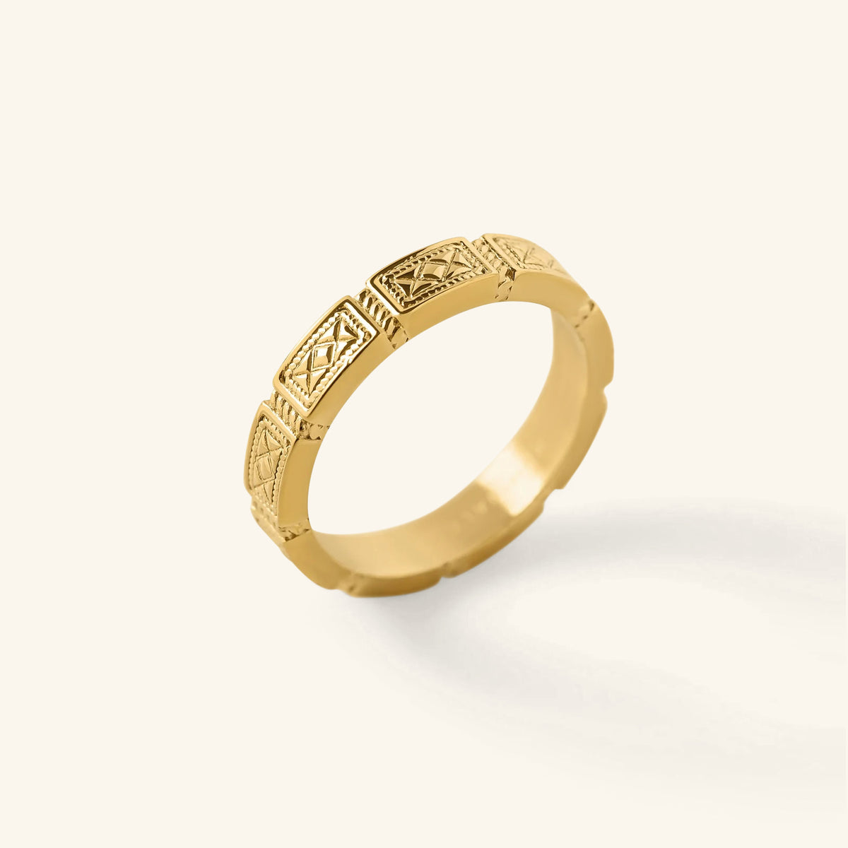Damascus Tile Ring | Women