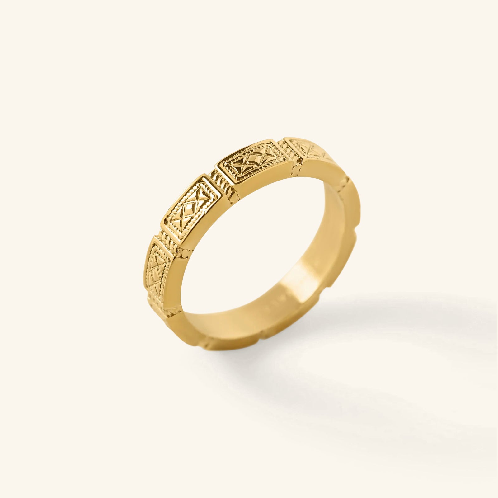Damascus Tile Ring | Women