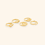 Arabic Letter Wrap Ring