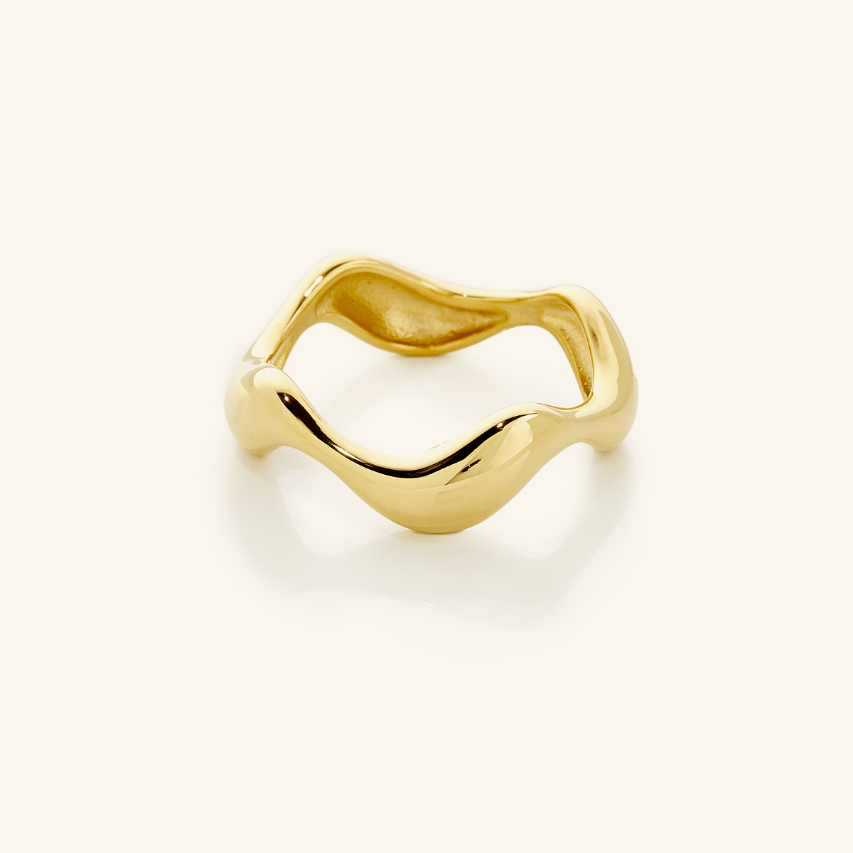 驚きの価格 Bijou （gold）11号 Ring Waves Thick R.I アクセサリー