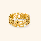 "Walk to Me, and I'll run to You" Calligraphy Ring