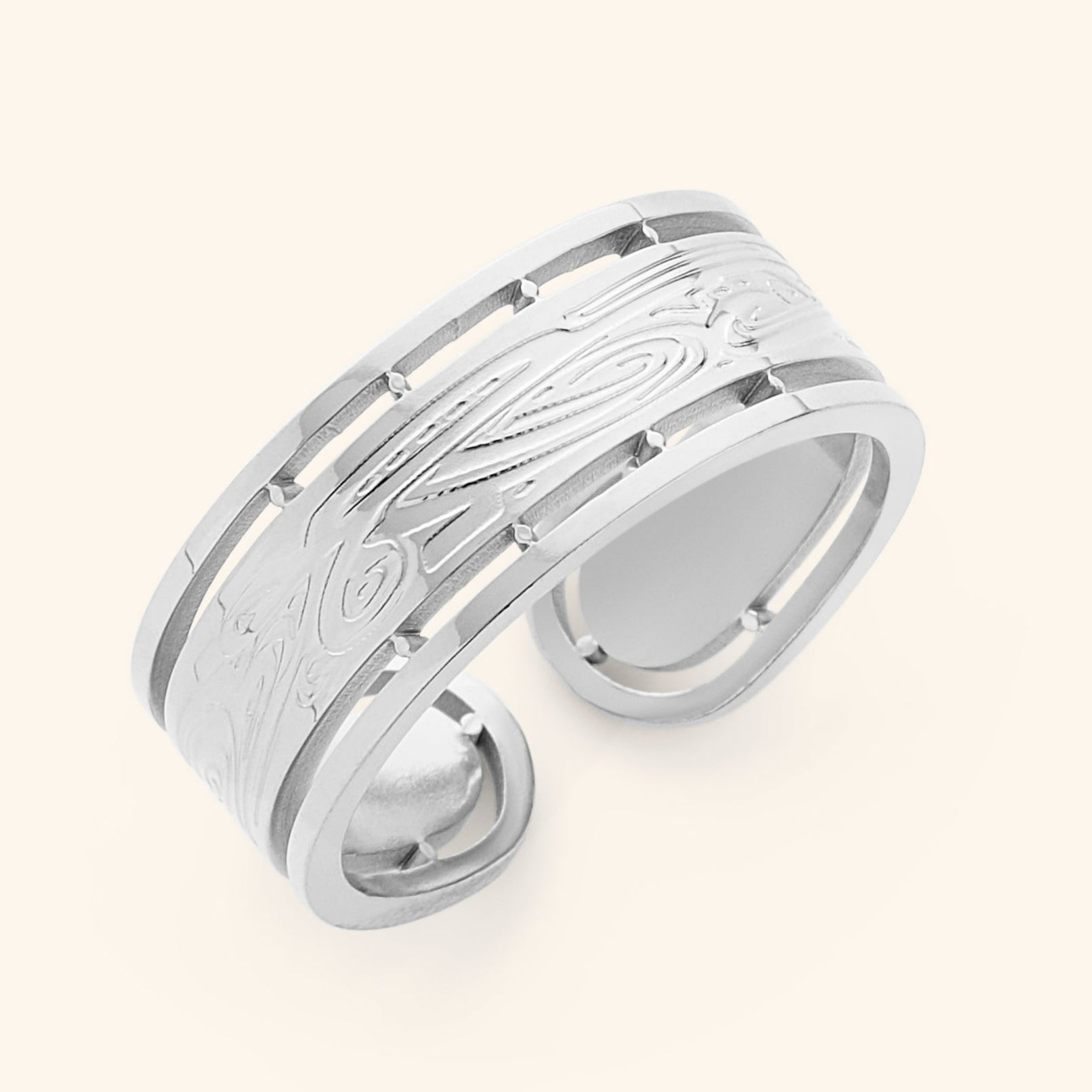 SabiN D-RING (silver 925 + 18Kcoating) 商品の説明ミニマルなラインが…