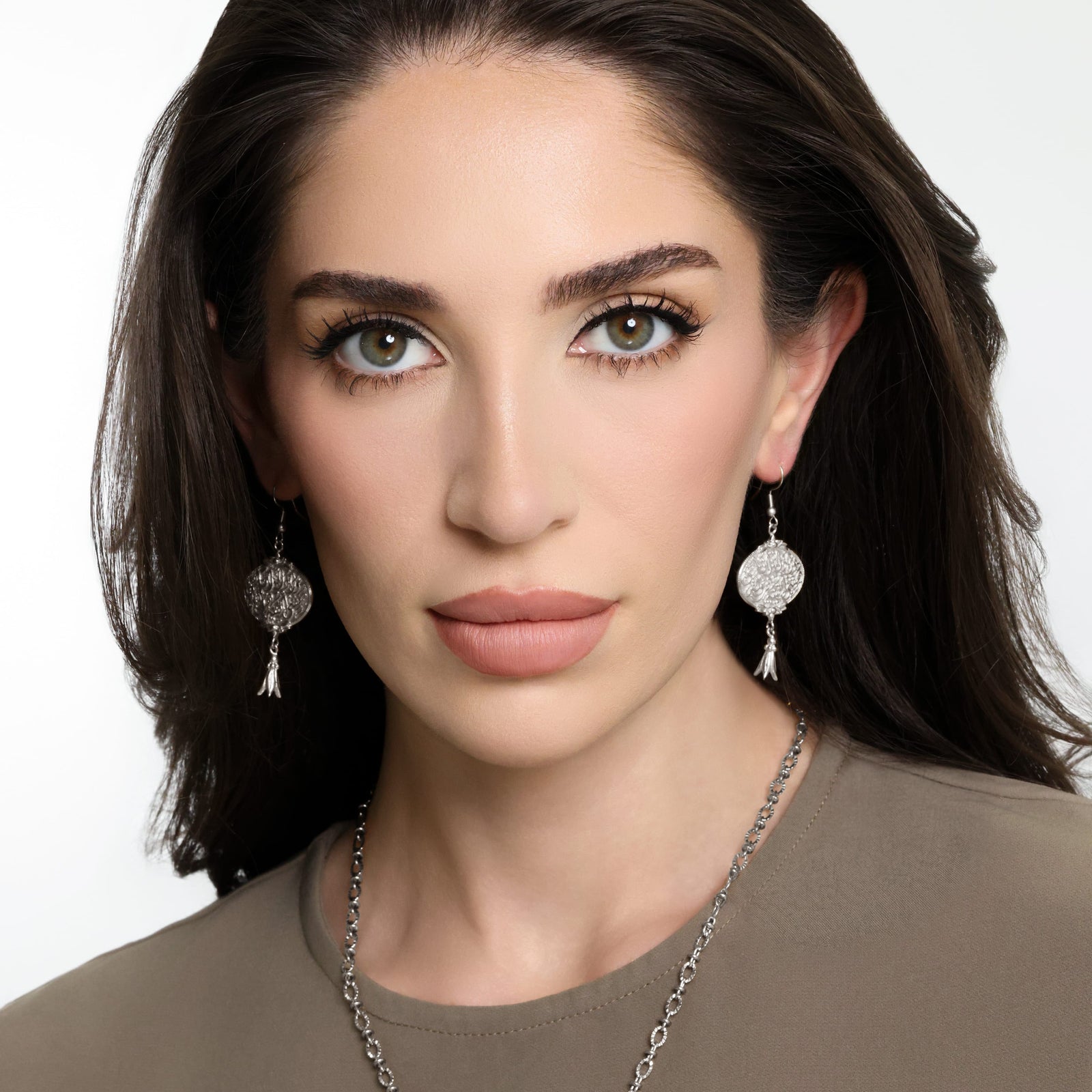 "Walk to Me, and I'll run to you" Medallion Earrings - Nominal