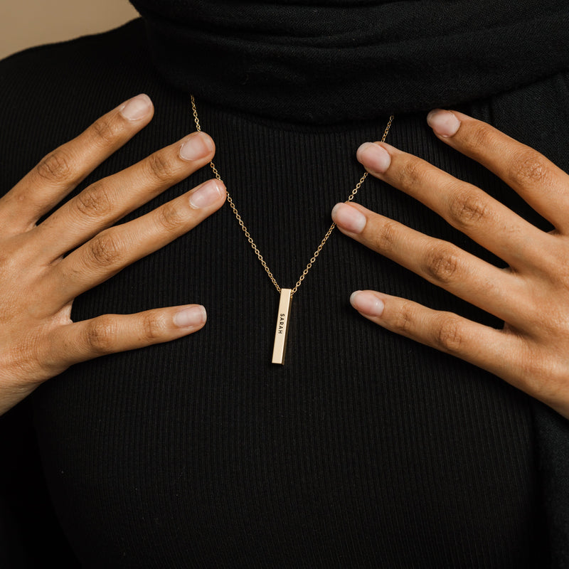 Custom 3D Bar Necklace | Women - Nominal