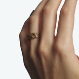 "Walk to Me, and I'll run to You" Calligraphy Ring